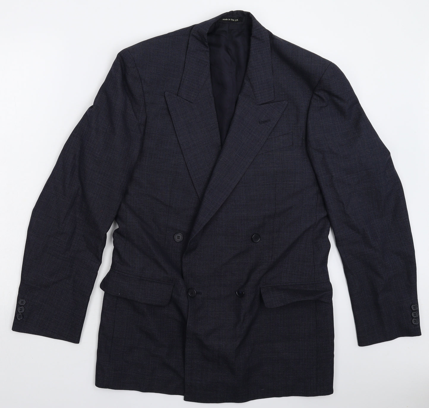 St Michael Mens Blue Check  Jacket Suit Jacket Size 38
