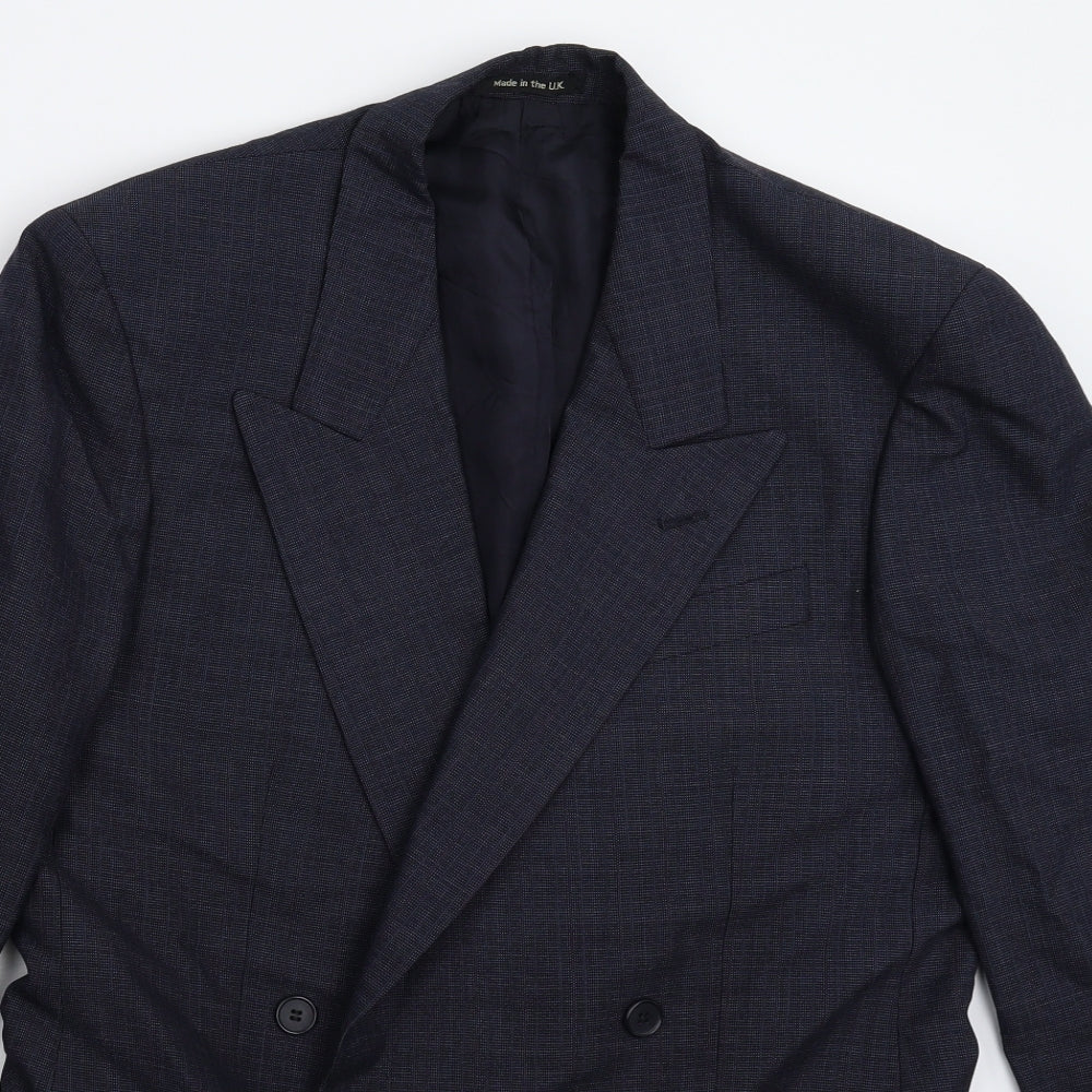 St Michael Mens Blue Check  Jacket Suit Jacket Size 38