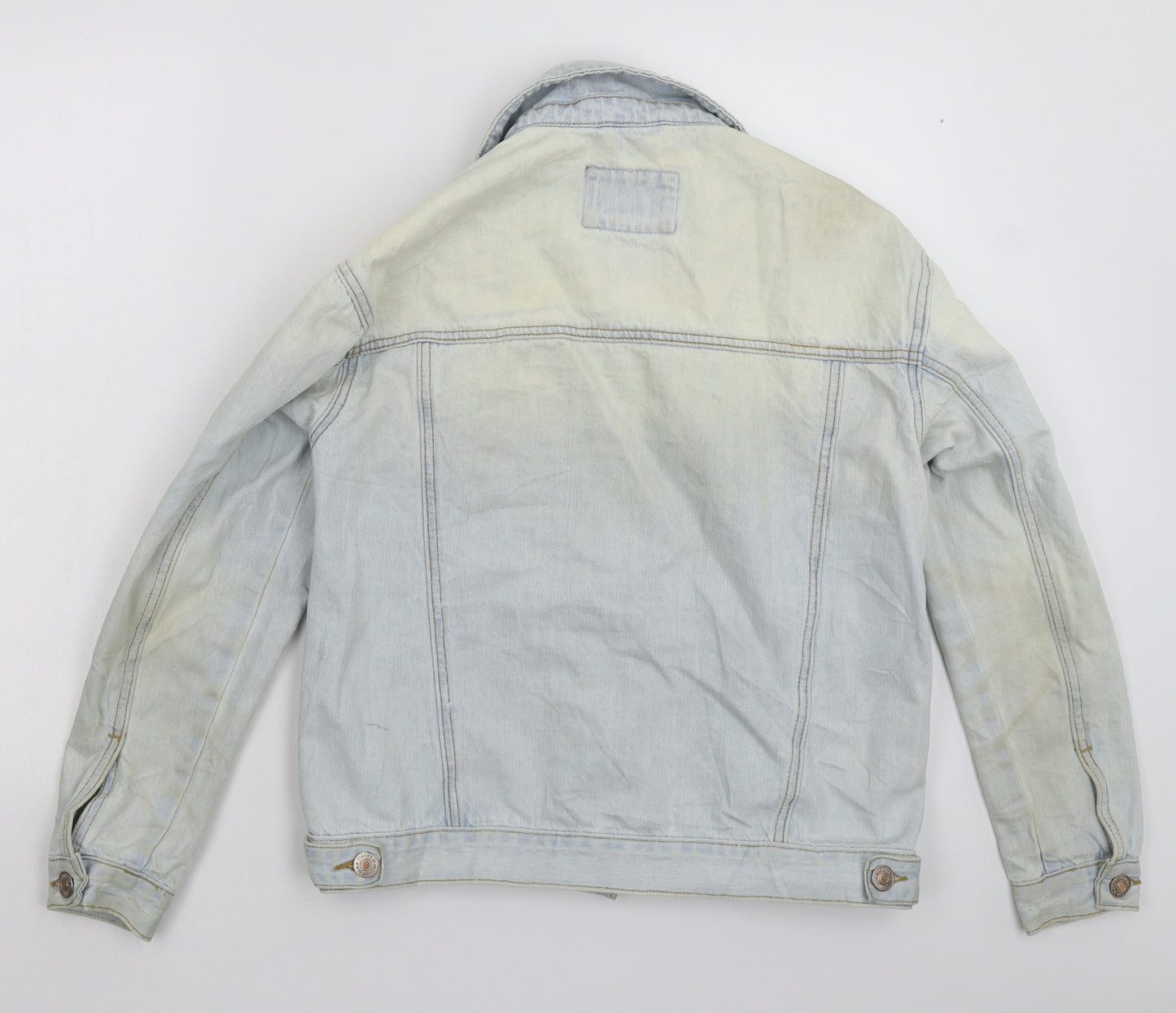 FOREVER 21 Womens Blue  Denim Jacket  Size S  - Distressed