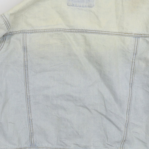 FOREVER 21 Womens Blue  Denim Jacket  Size S  - Distressed
