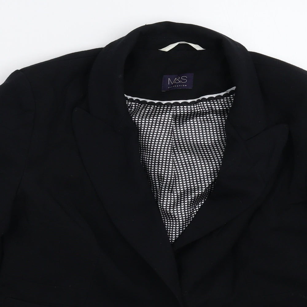 Marks and Spencer Womens Black   Jacket Blazer Size 12