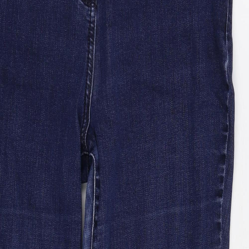 Marks and Spencer Womens Blue  Denim Straight Jeans Size 14 L28 in
