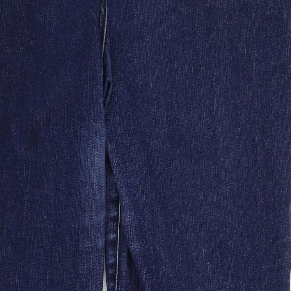 Marks and Spencer Womens Blue  Denim Straight Jeans Size 14 L28 in