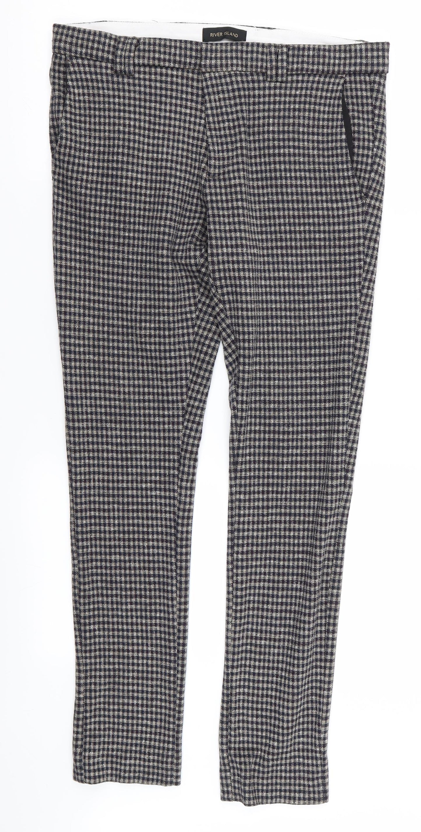 River Island Mens Multicoloured Check  Trousers  Size 30 in L29 in