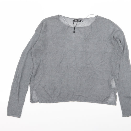 bershka bs girl Womens Grey   Basic T-Shirt Size 6