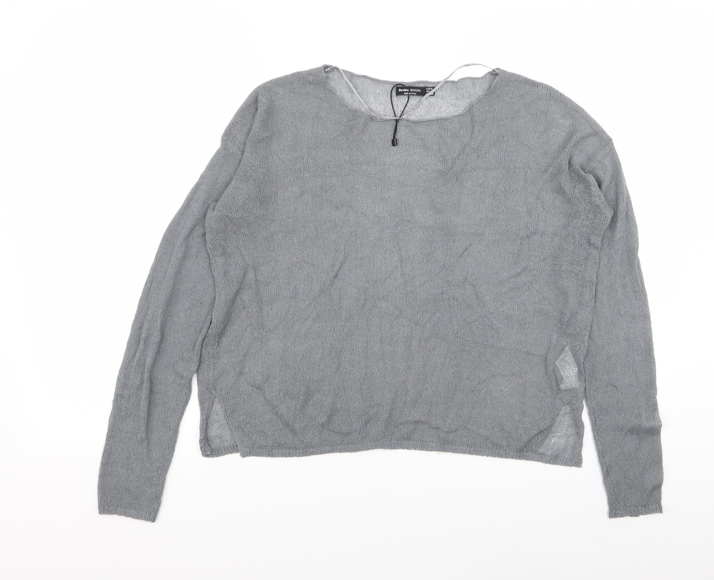 bershka bs girl Womens Grey   Basic T-Shirt Size 6