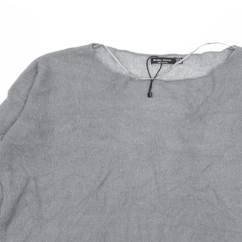 bershka bs girl Womens Grey   Basic T-Shirt Size 6