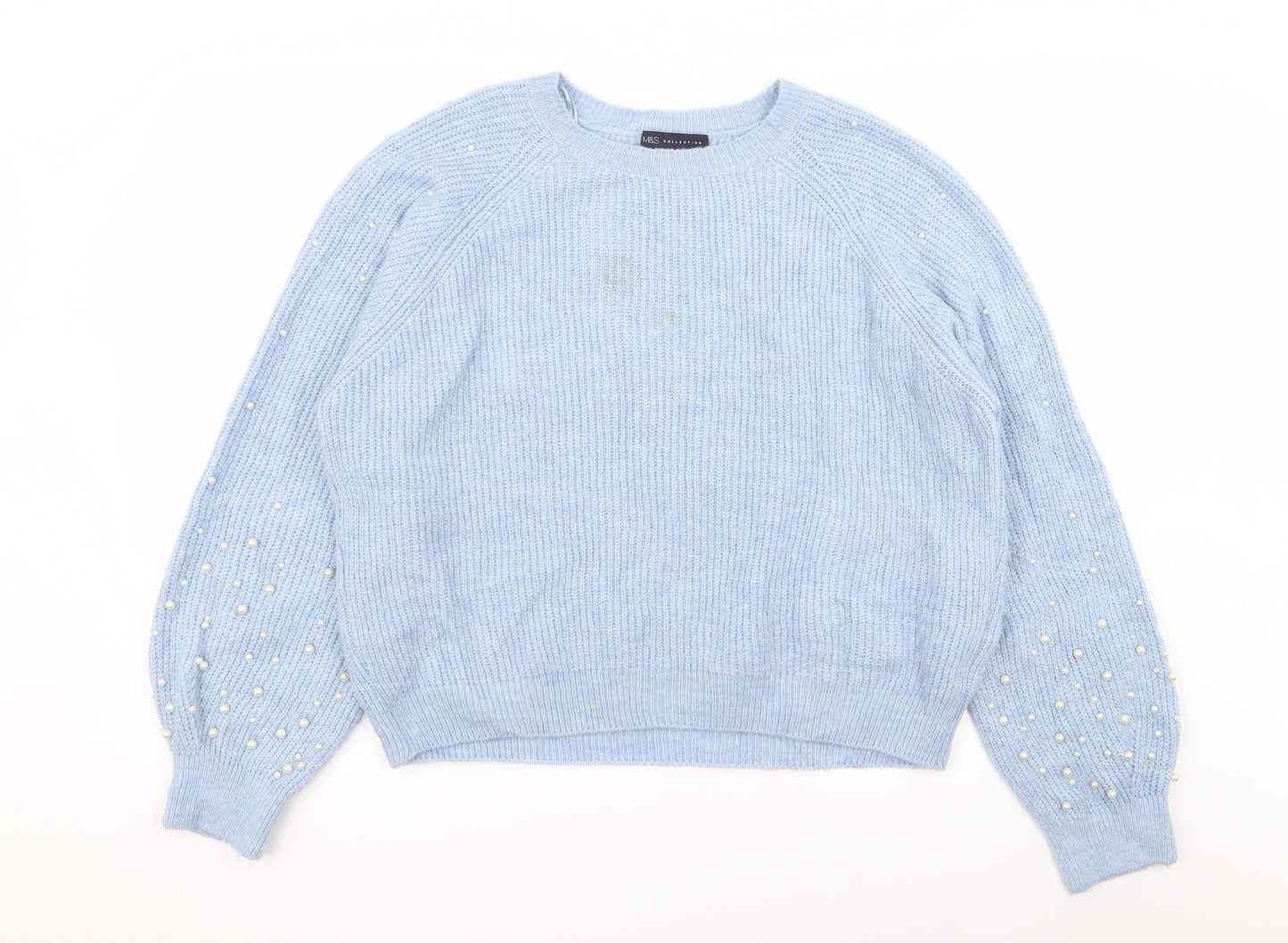 M&S Womens Blue   Pullover Jumper Size M