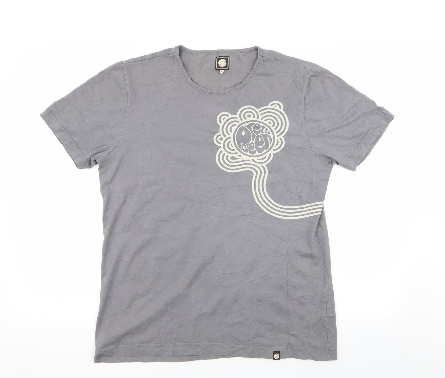 Pretty Green Mens Grey    T-Shirt Size M