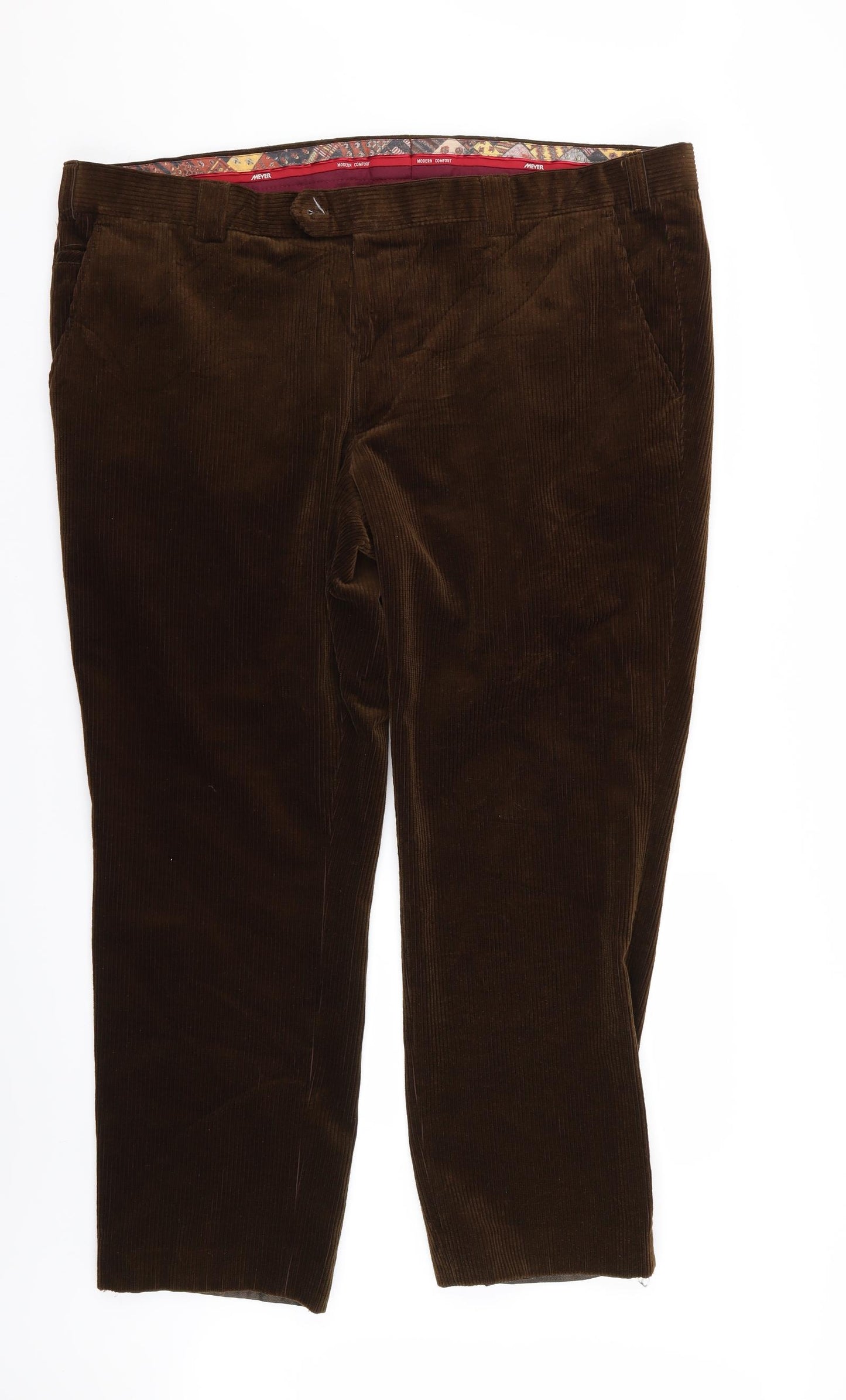 Meyer Mens Brown   Trousers  Size 44 in L30 in