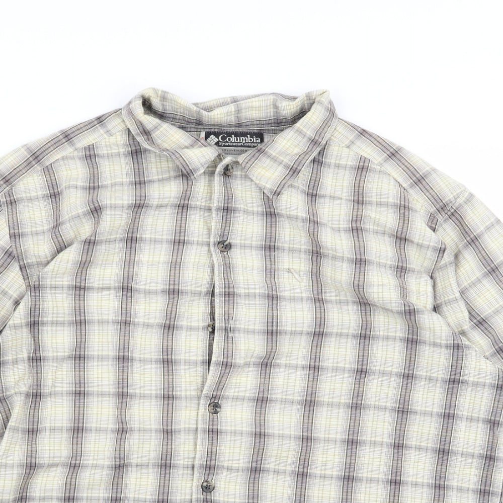 Columbia Mens Multicoloured Check   Button-Up Size M