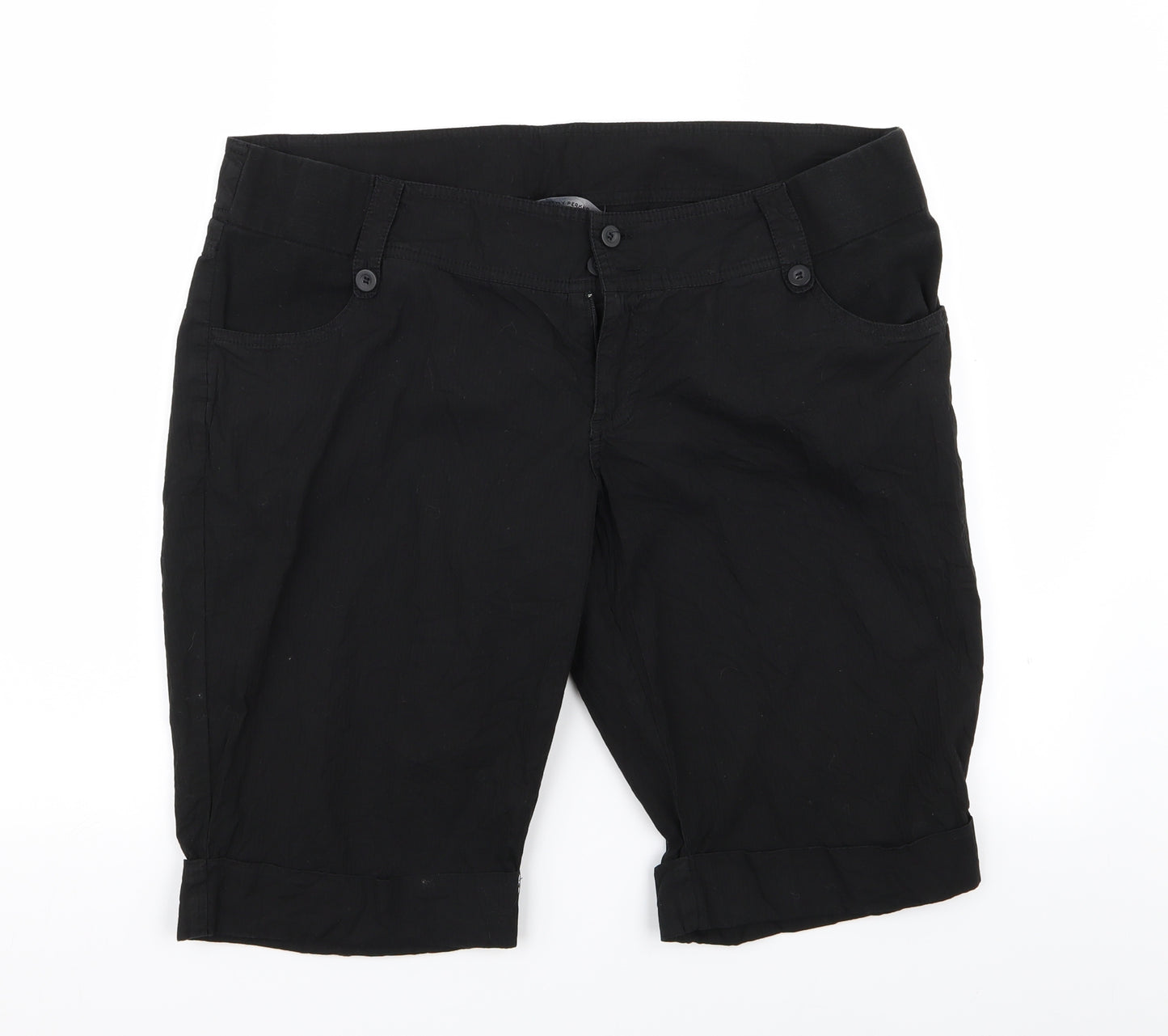 Dorothy Perkins Womens Black   Chino Shorts Size 14