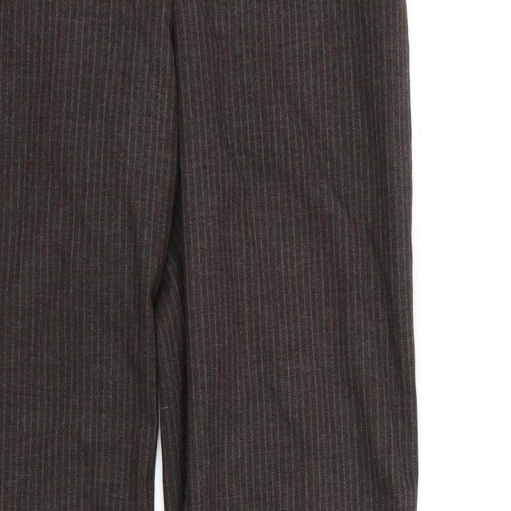 Warehouse Womens Brown Striped  Trousers  Size 8 L34 in