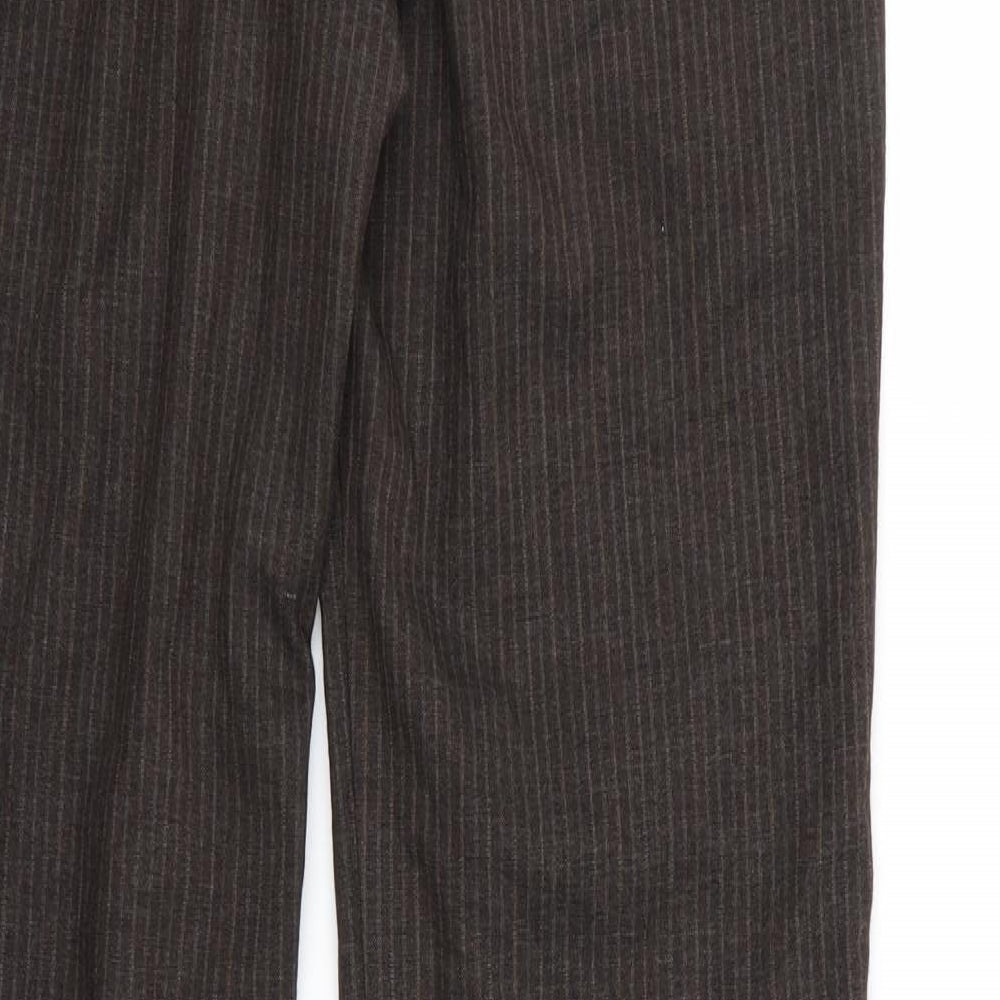 Warehouse Womens Brown Striped  Trousers  Size 8 L34 in