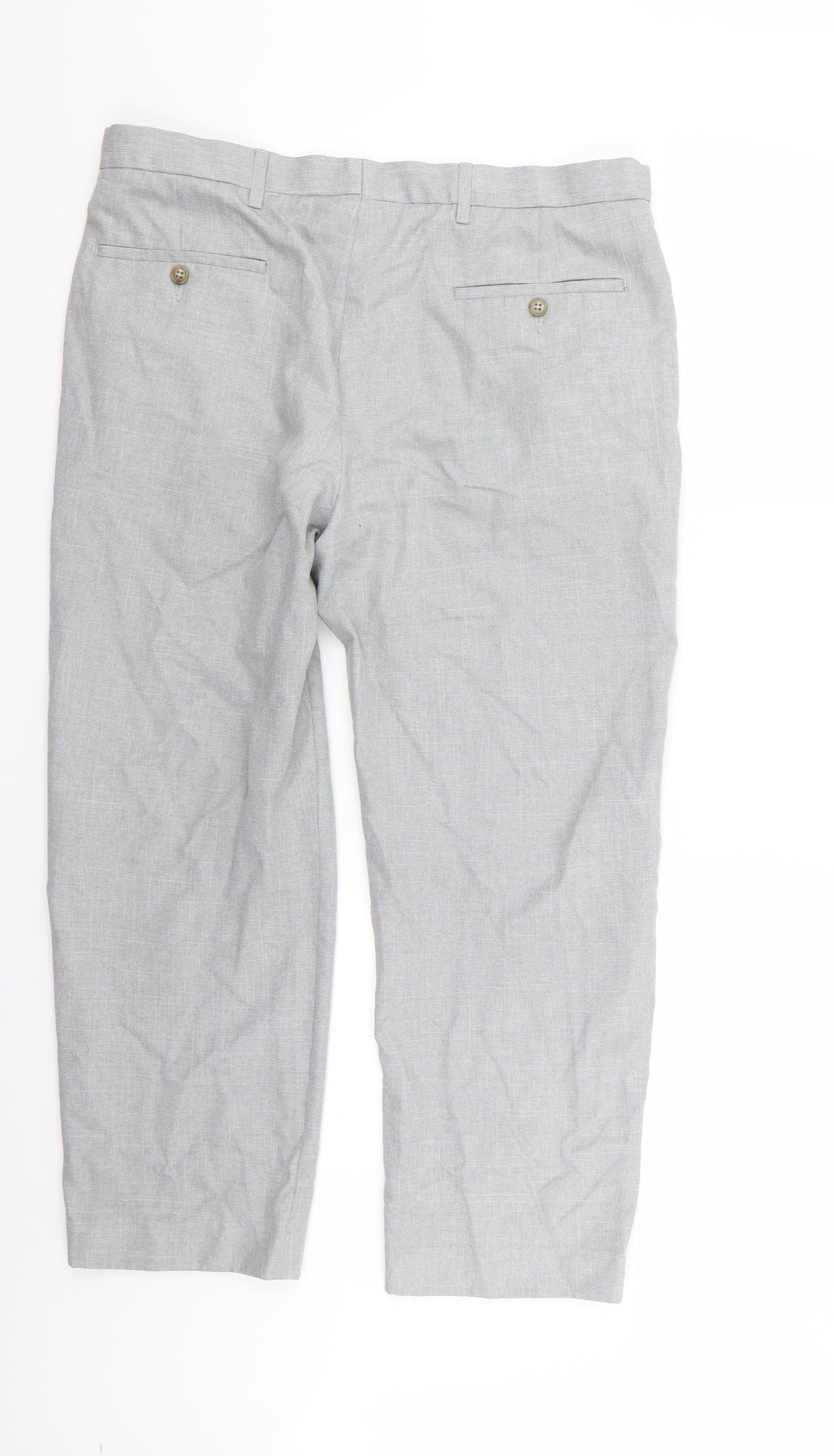 M&S Mens Grey   Trousers  Size 34 in L26 in