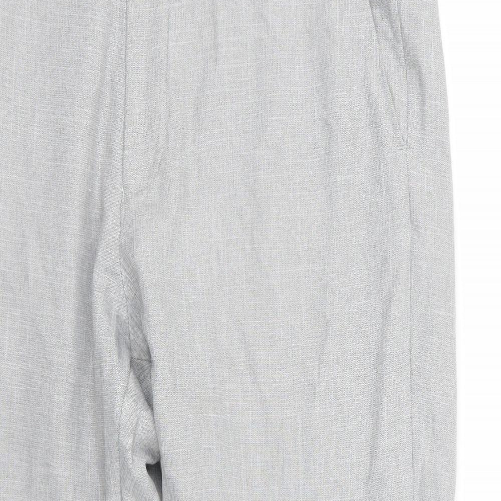 M&S Mens Grey   Trousers  Size 34 in L26 in