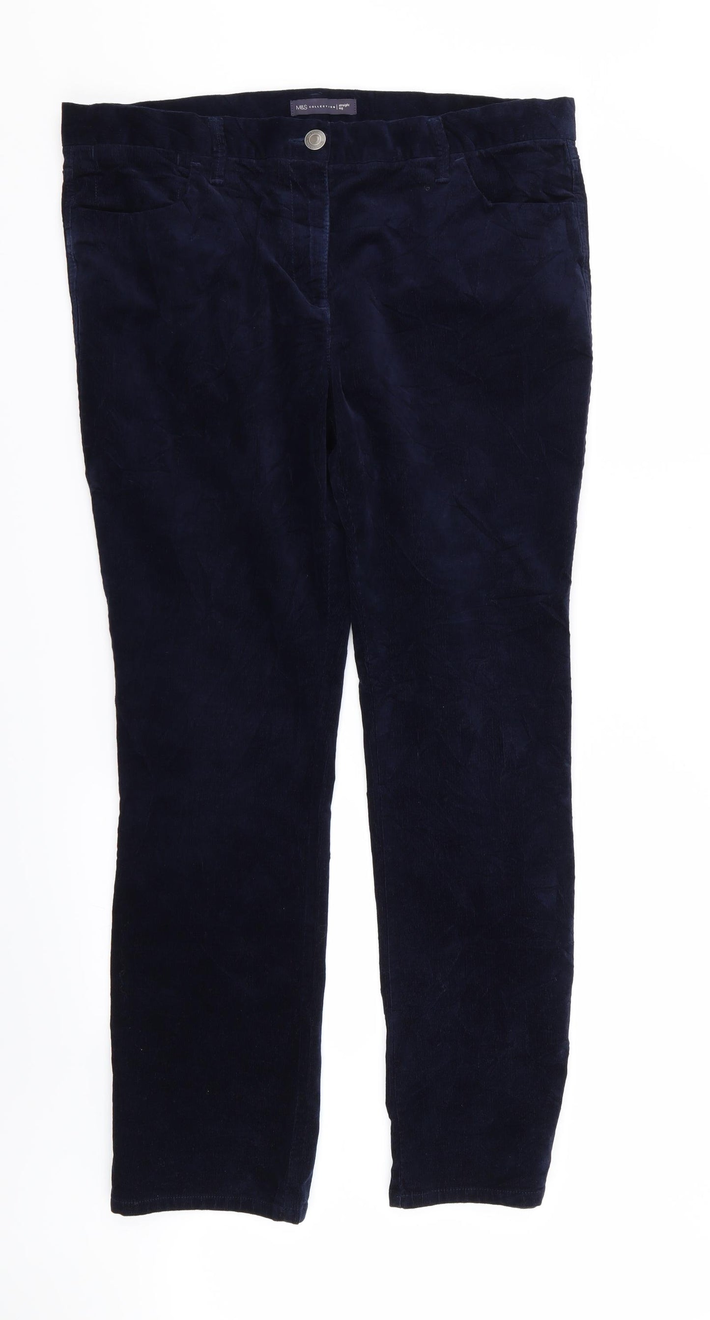 M&S Womens Blue   Tapered Jeans Size 16 L30 in