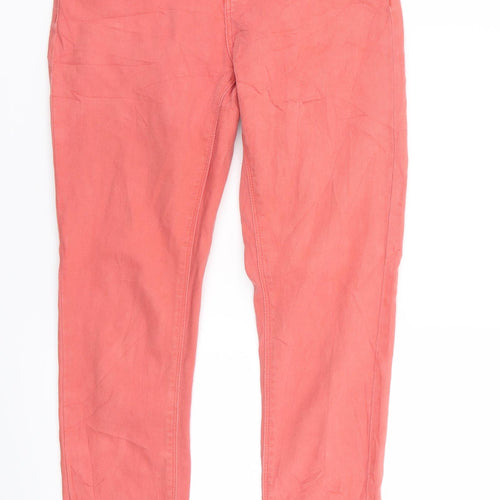Topshop Womens Pink   Skinny Jeans Size 8 L26 in