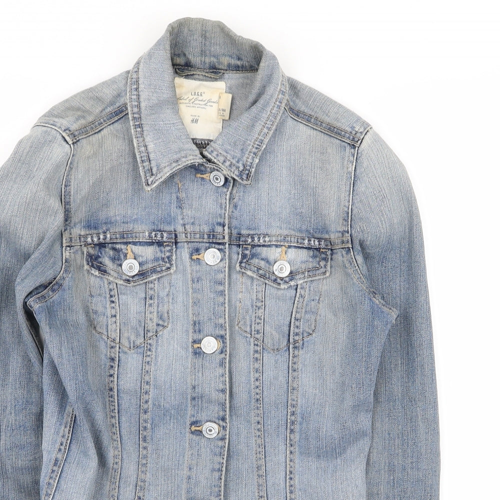 H&M Womens Blue   Jacket  Size 8  - denim jacket