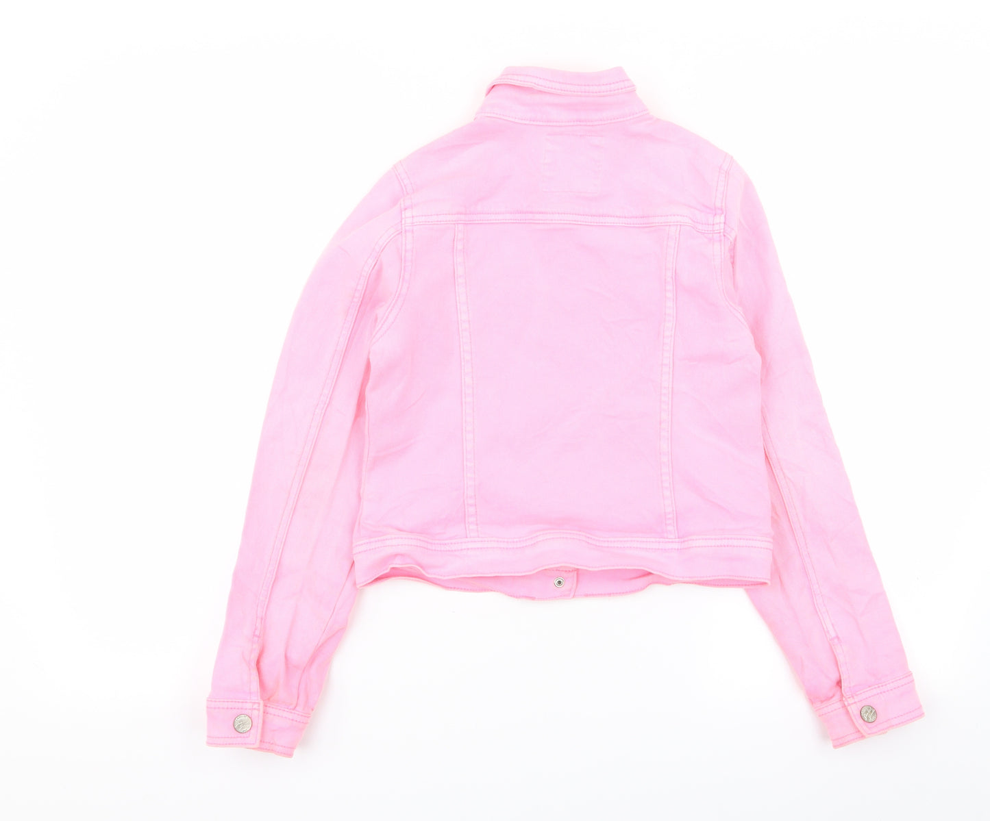 H&M Girls Pink   Jacket  Size 11-12 Years  - denim jacket