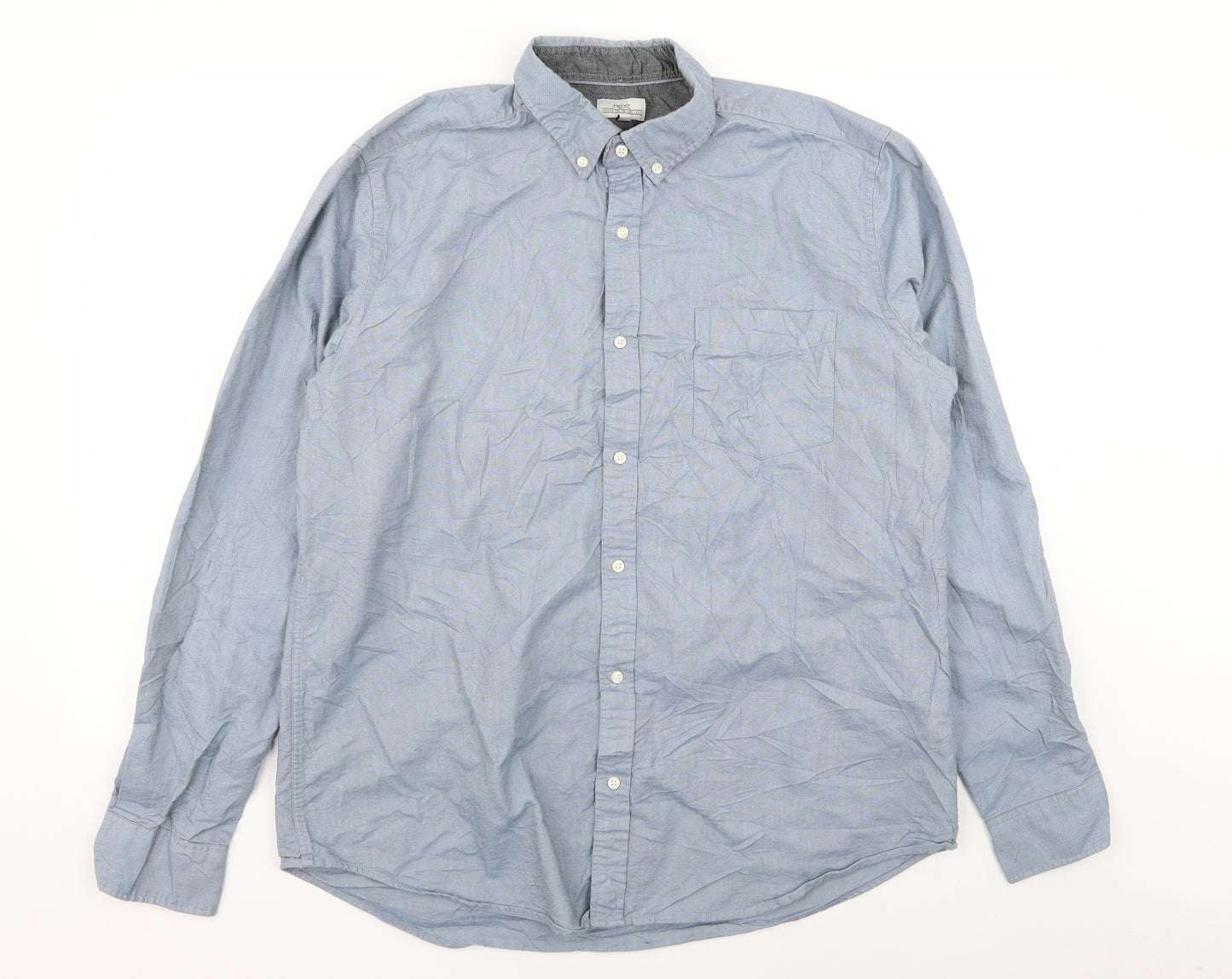 NEXT Mens Grey    Dress Shirt Size XL