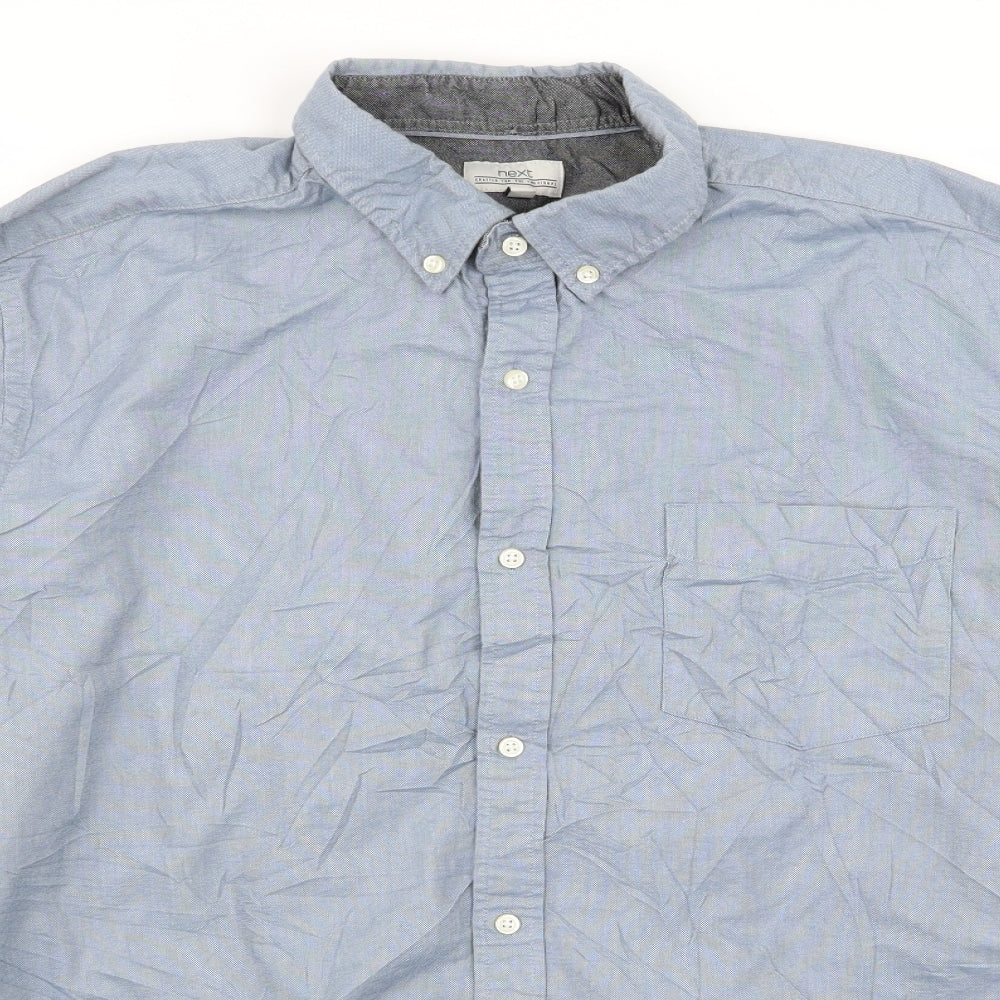 NEXT Mens Grey    Dress Shirt Size XL