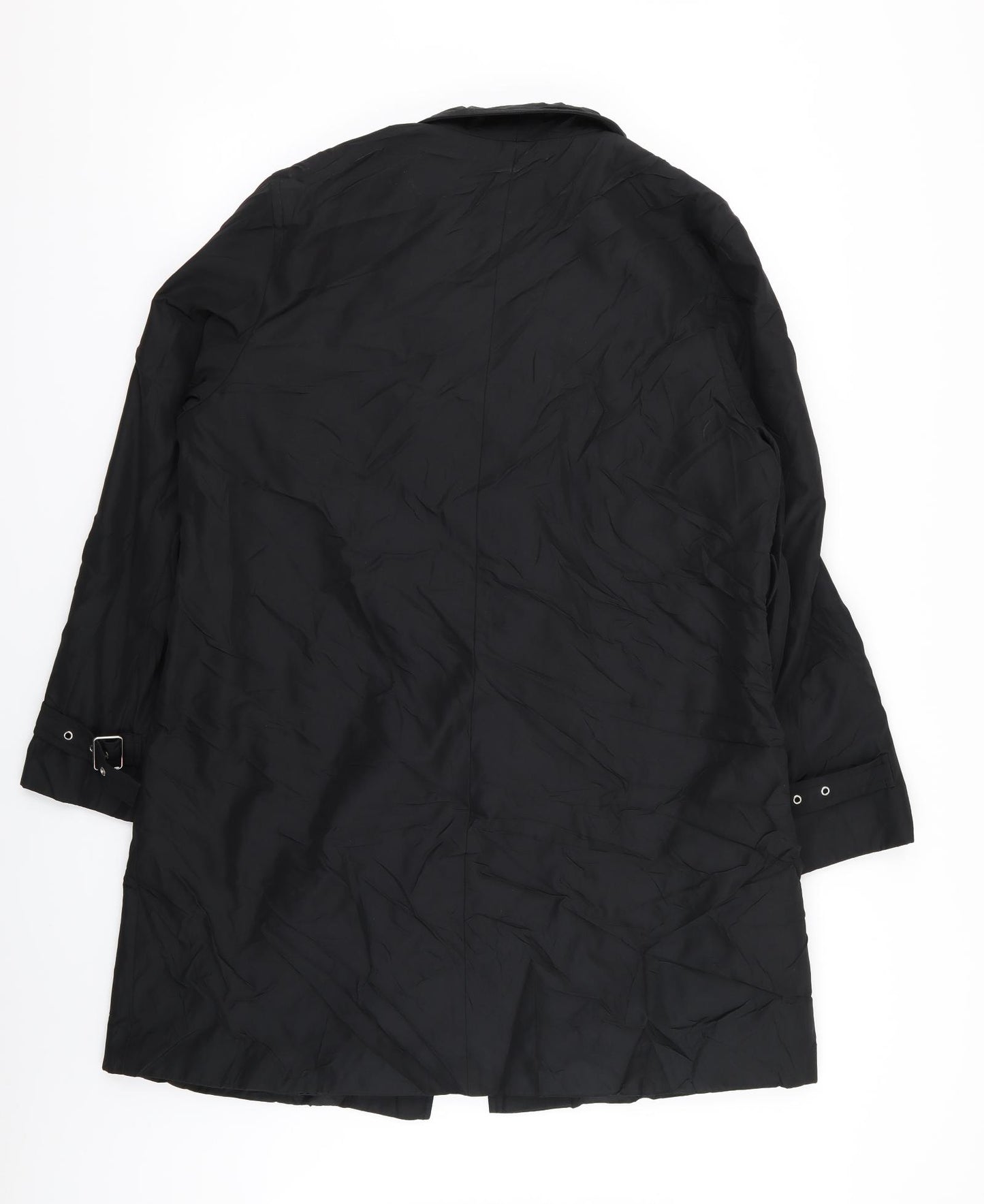 essenials Womens Black   Overcoat Coat Size 18