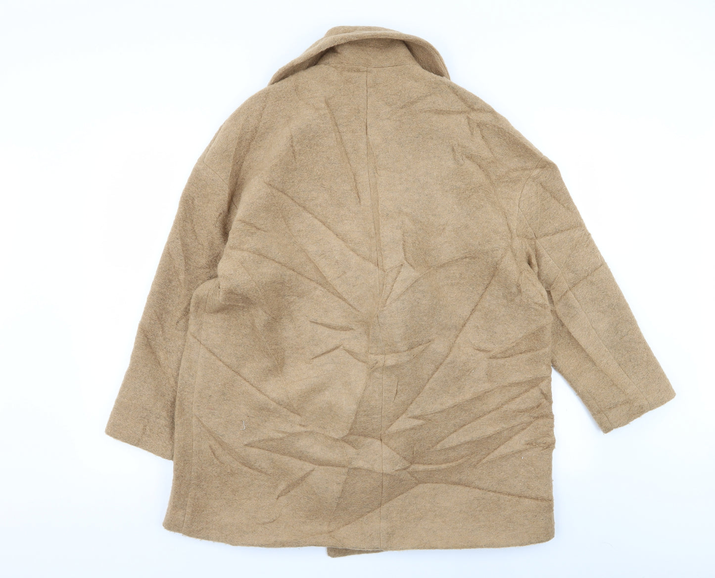 MNG Womens Beige   Overcoat Coat Size 12