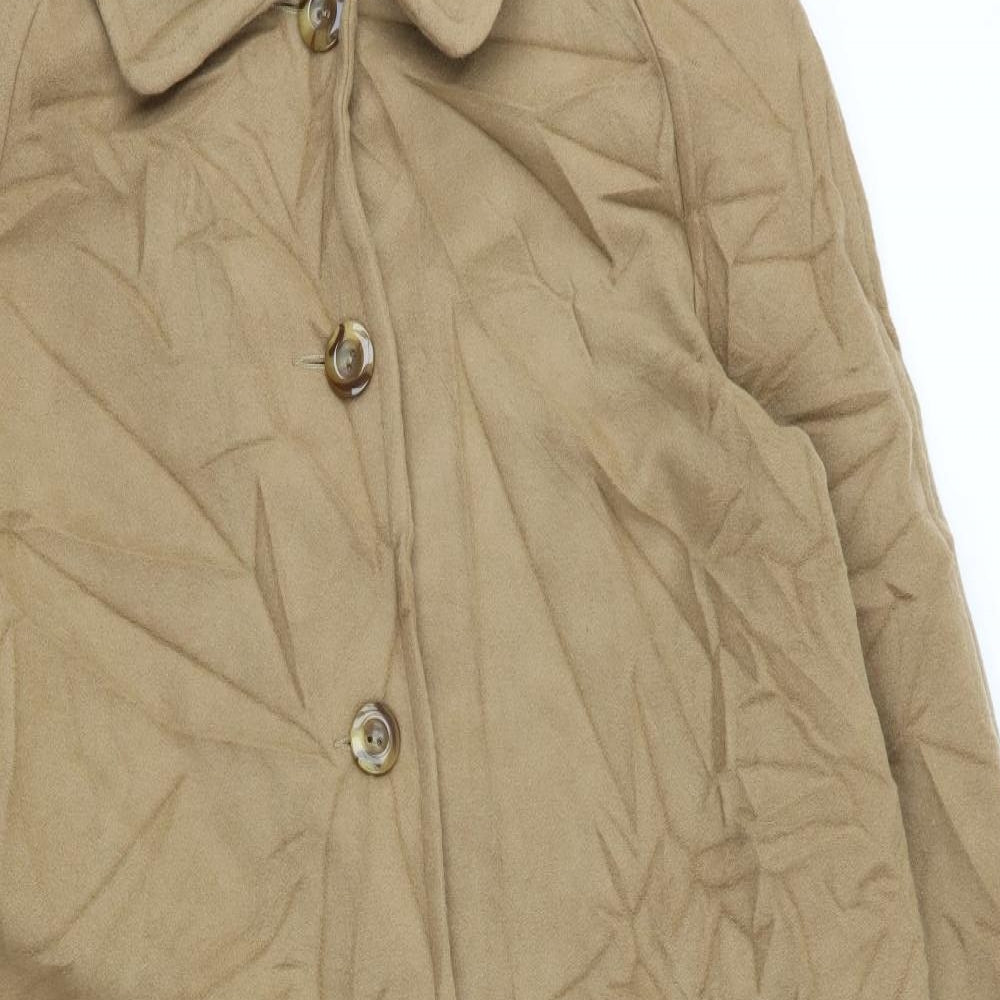 EWM Womens Beige   Overcoat Coat Size 16