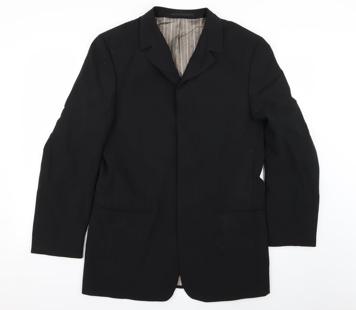 River Island Mens Black Jacket Blazer Size 38