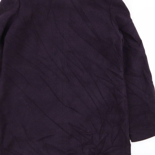 isle Womens Purple   Overcoat Coat Size 10