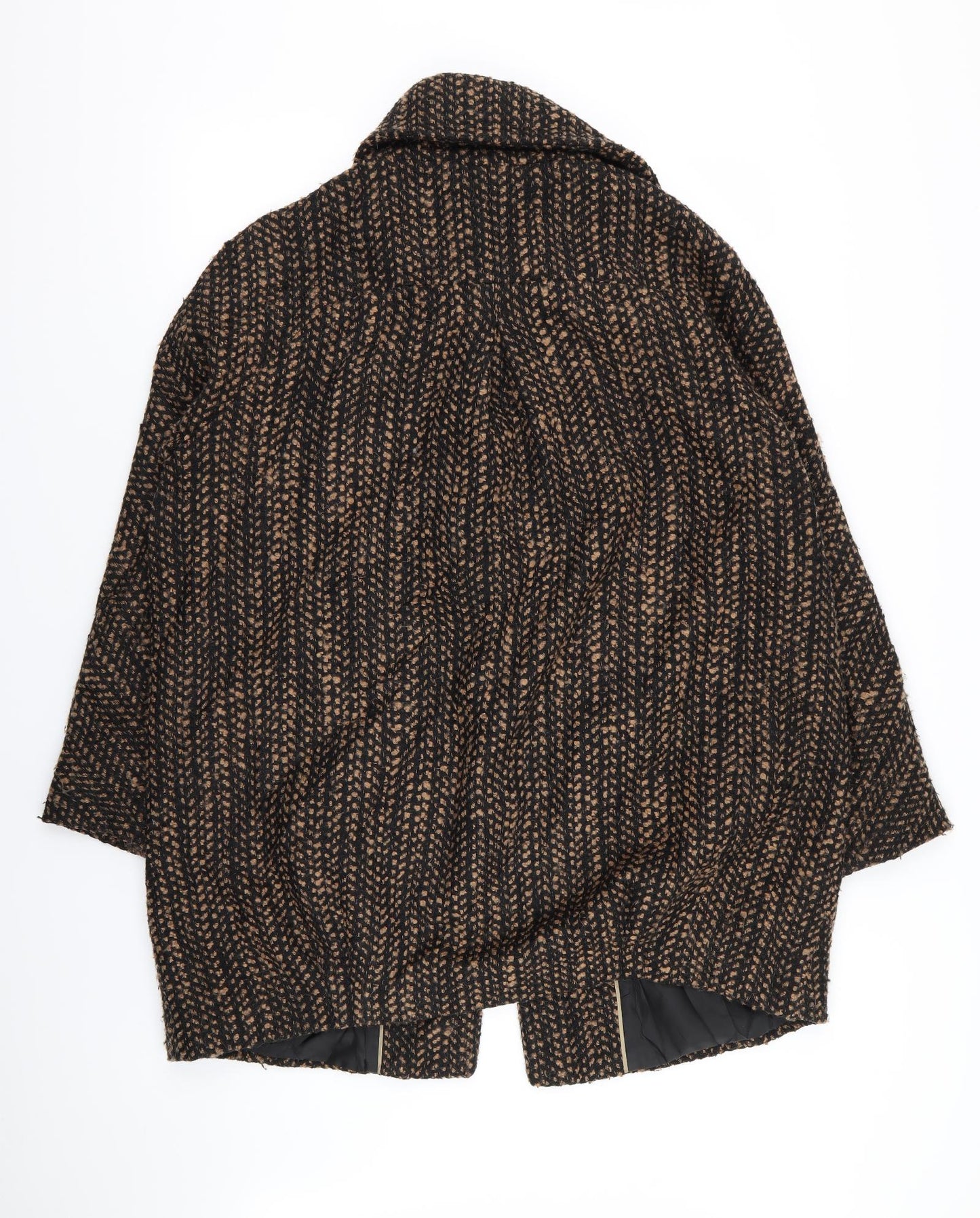 Kaleidoscope Womens Brown Geometric  Overcoat Coat Size 14