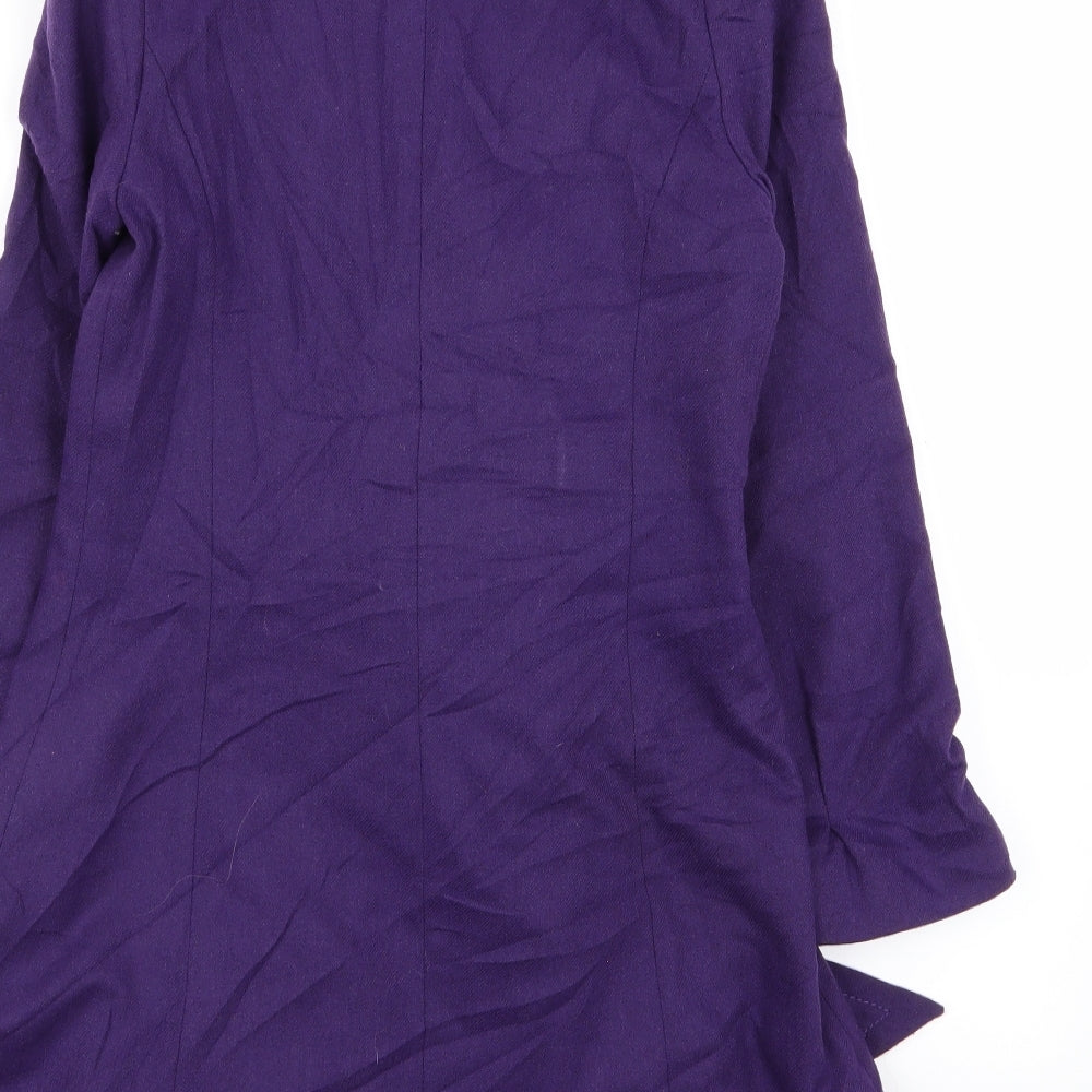 Topshop Womens Purple   Overcoat Coat Size 6