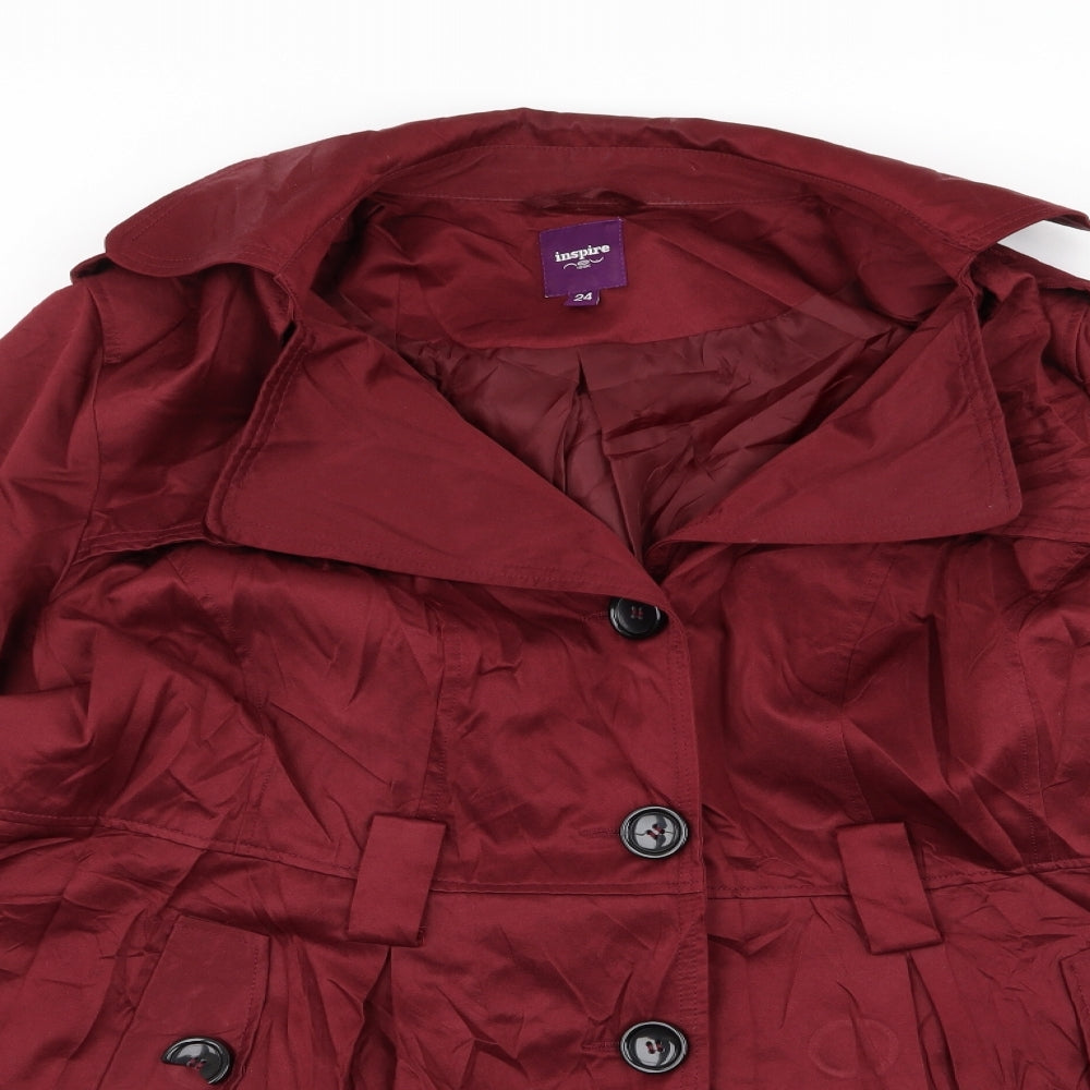 New Look Womens Red   Jacket Coat Size 24