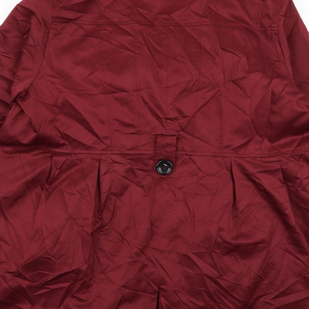 New Look Womens Red   Jacket Coat Size 24