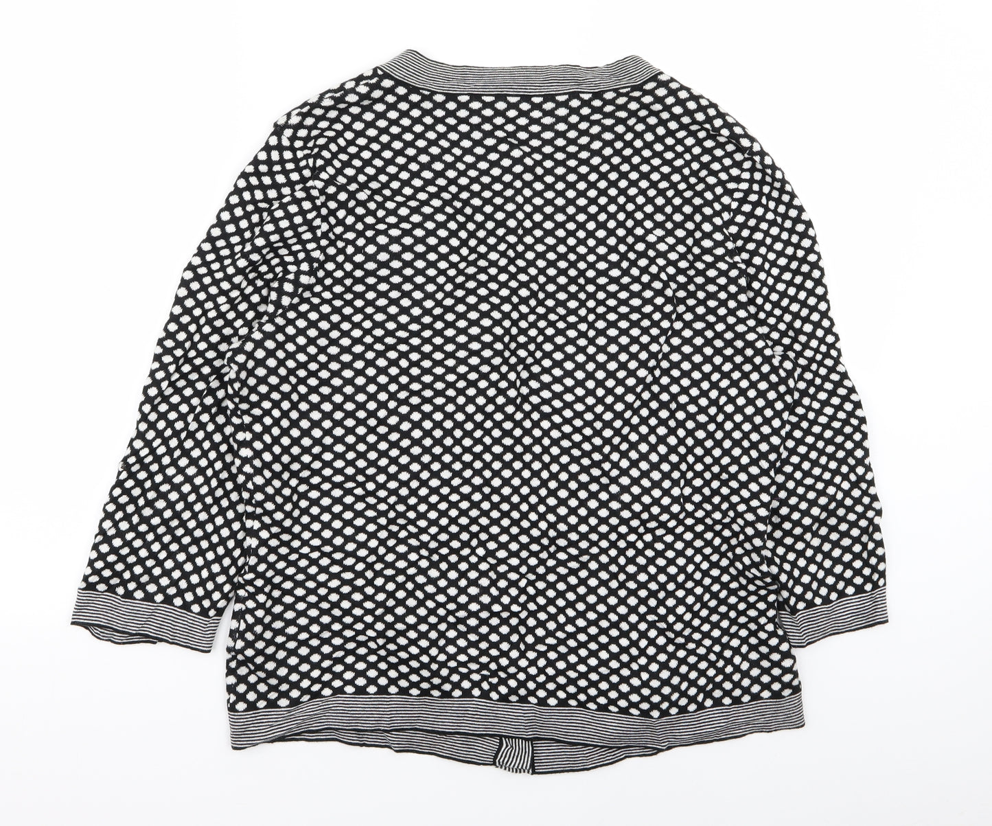 Per Una Womens Black Polka Dot  Cardigan Jumper Size 16
