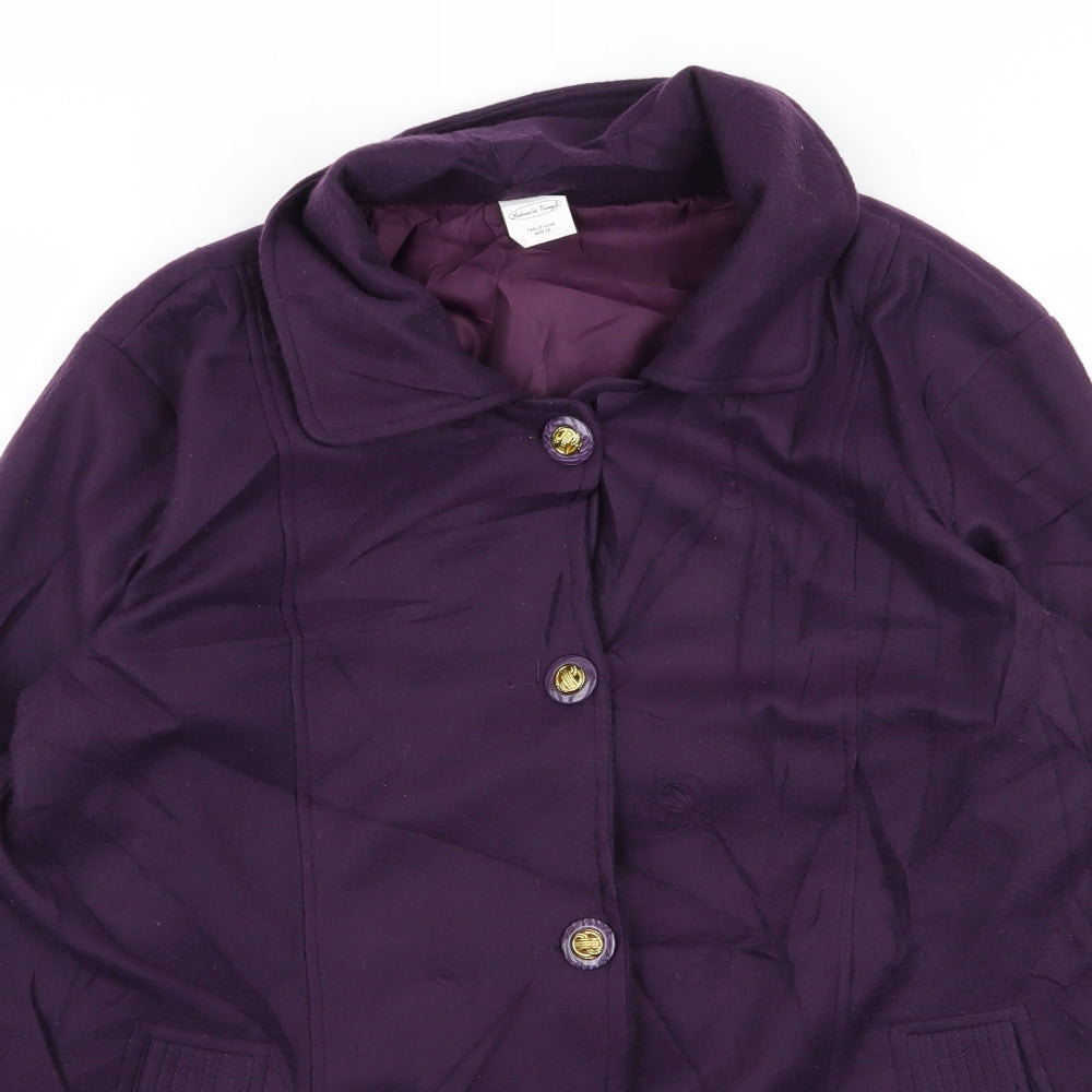 Gabrielle Vicenza Womens Purple   Overcoat Coat Size 14