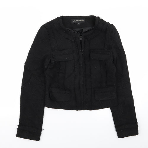 Warehouse Womens Black   Jacket Blazer Size 8