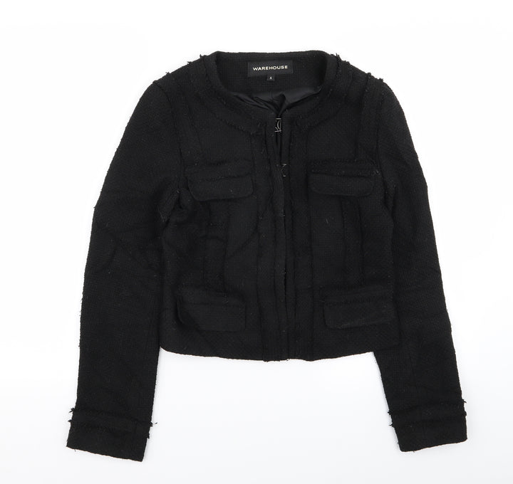 Warehouse Womens Black Jacket Blazer Size 8
