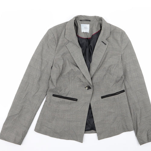 TU Womens Grey Check  Jacket Blazer Size 12