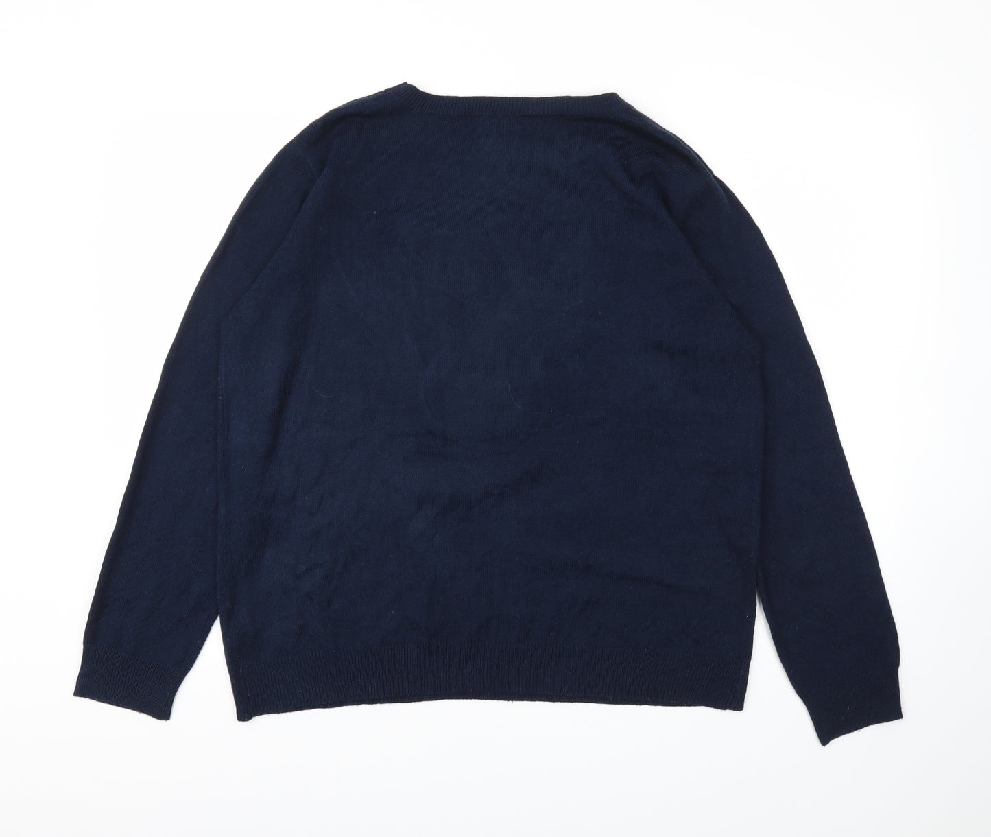 Primark Womens Blue Animal Print  Pullover Jumper Size L