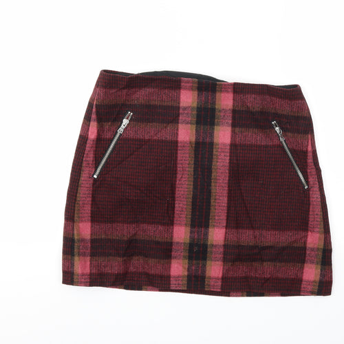 Gap Womens Pink Check  A-Line Skirt Size 6