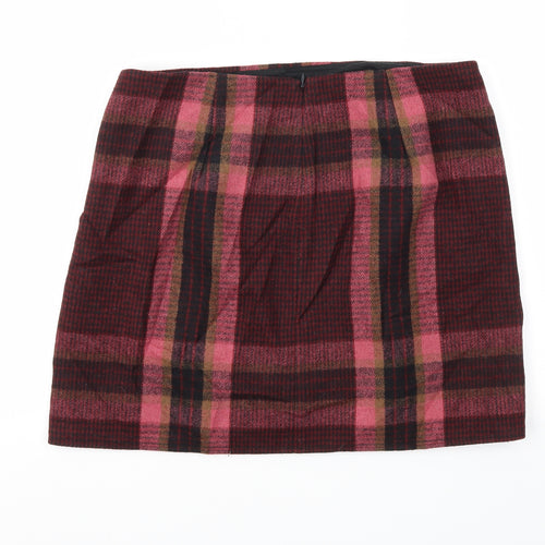 Gap Womens Pink Check  A-Line Skirt Size 6