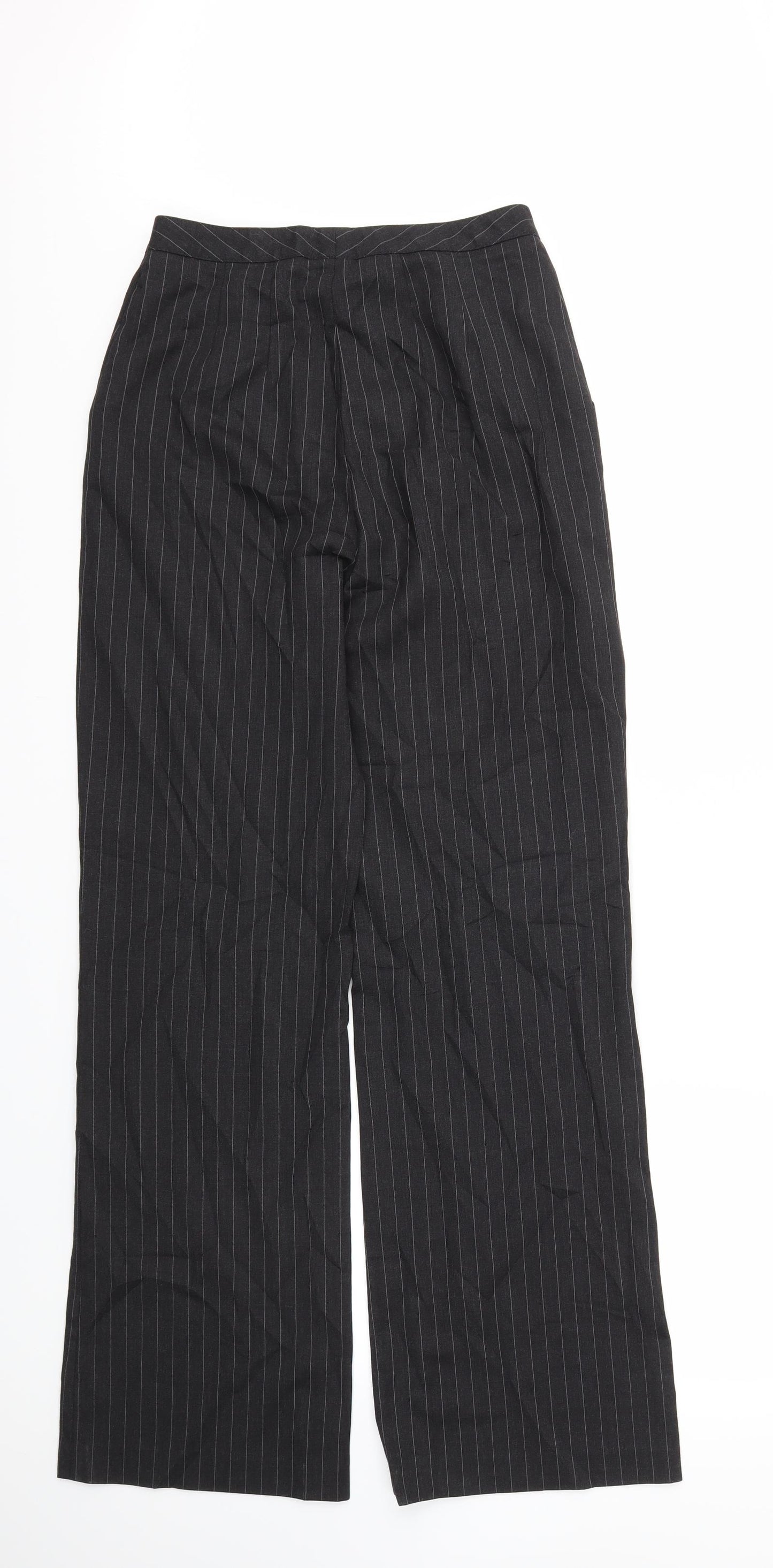 NEXT Womens Black Striped  Trousers  Size 10 L31 in