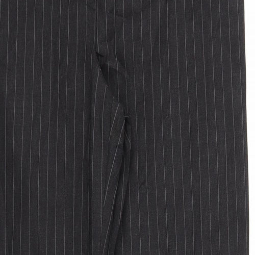 NEXT Womens Black Striped  Trousers  Size 10 L31 in