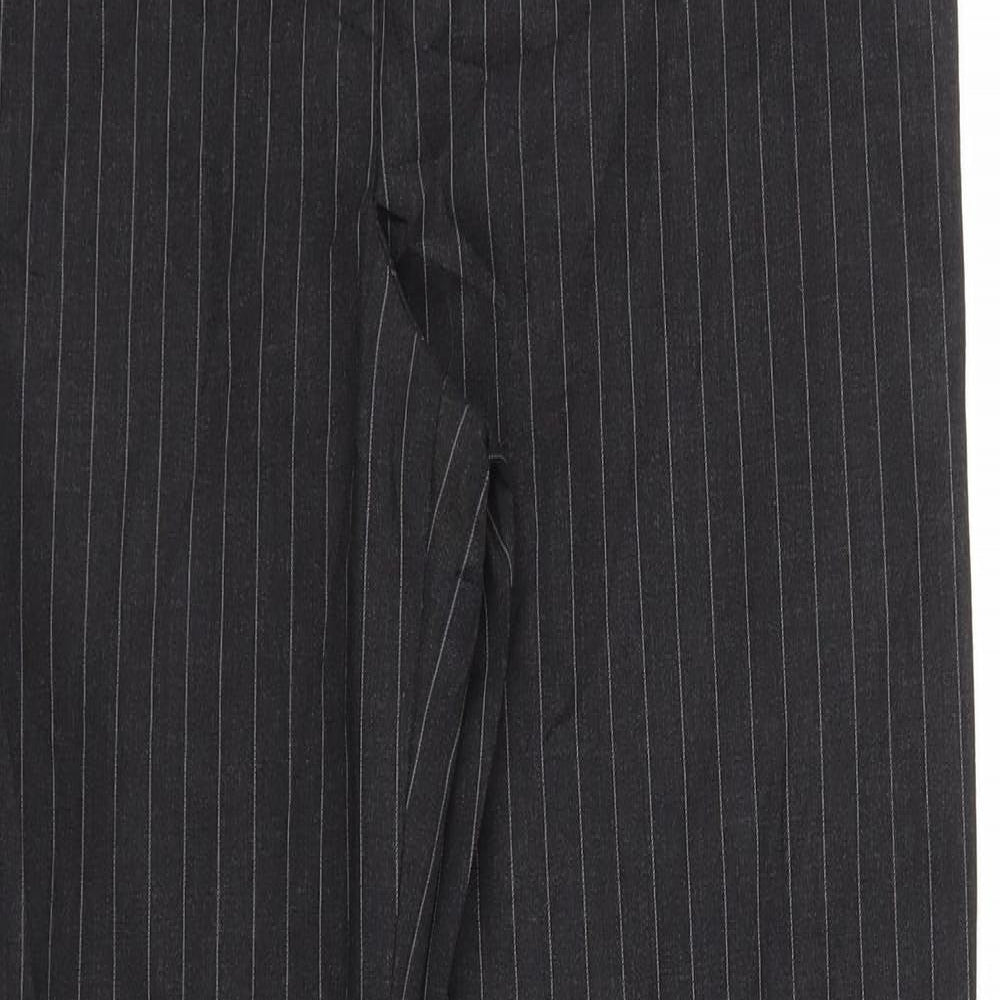 NEXT Womens Black Striped  Trousers  Size 10 L31 in