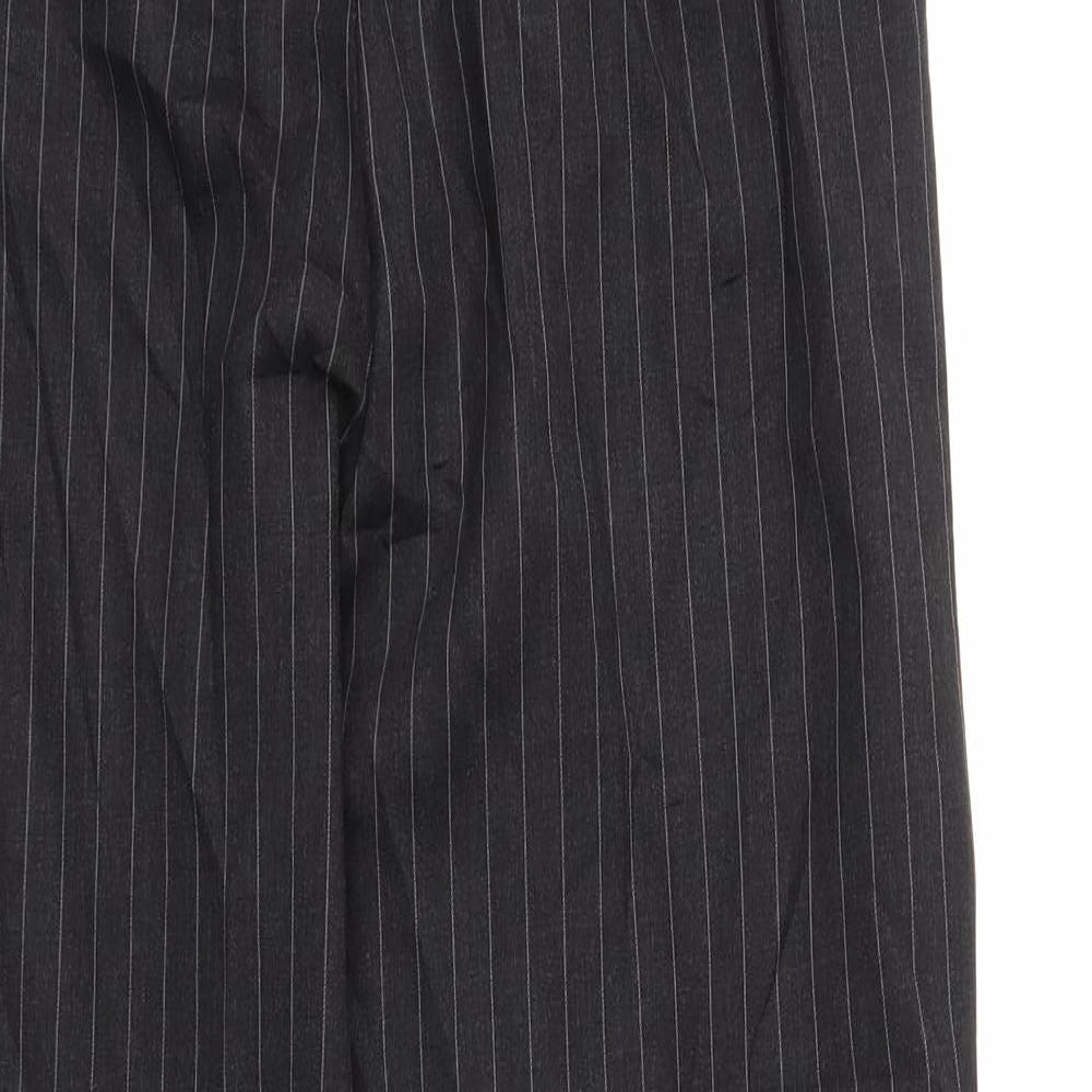 NEXT Womens Black Striped  Trousers  Size 10 L31 in