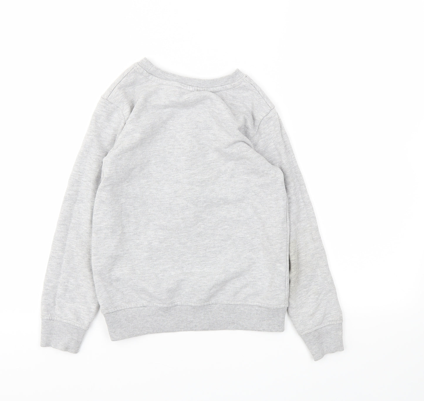 H&M Girls Grey Animal Print  Pullover Jumper Size 7-8 Years
