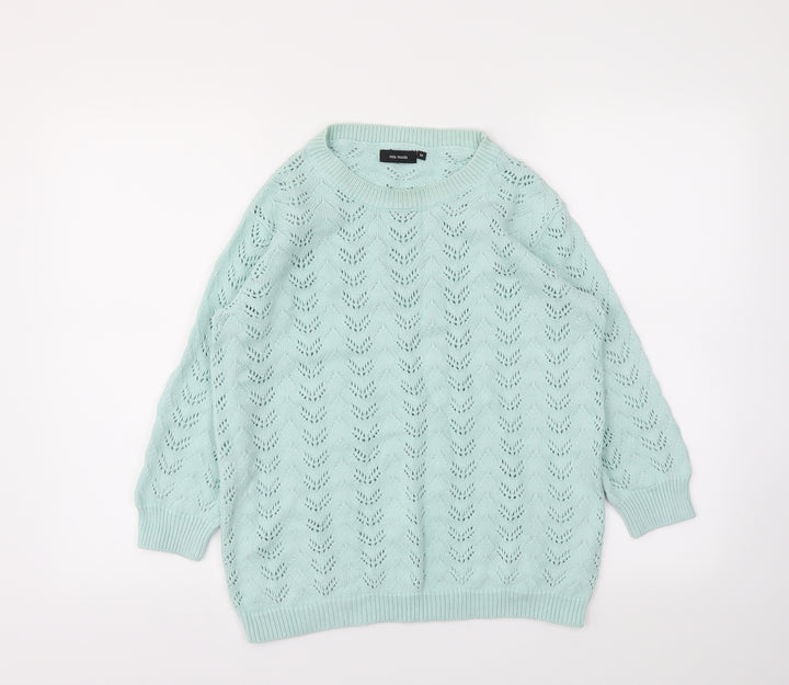Mia Moda Womens Blue   Pullover Jumper Size M