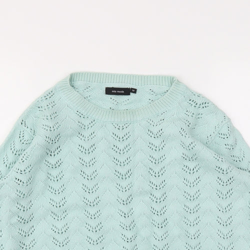 Mia Moda Womens Blue   Pullover Jumper Size M